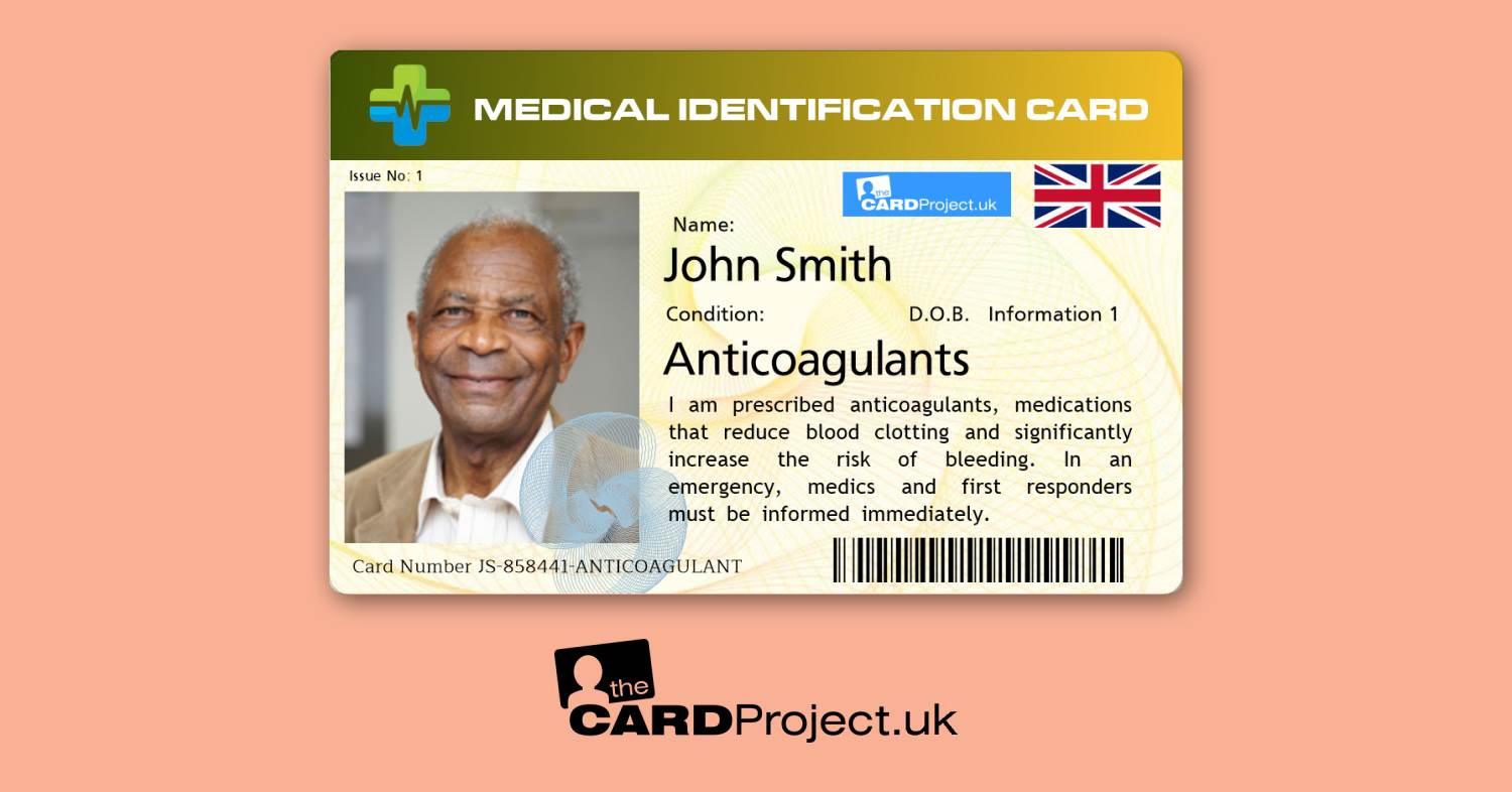 Anticoagulant Medical ID Card